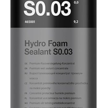 Protect your paint instantly with Koch Chemie S0.03 wet coat car sealant. Professional hydrophobic protection, deep gloss, and easy rinse application.